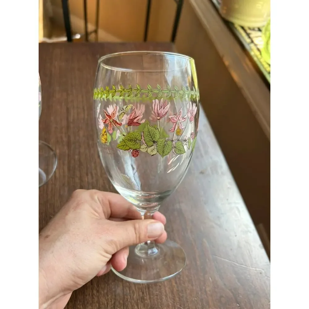 Set of 3 Portmeirion Botanic Garden Footed Iced Teas 16 oz / 7